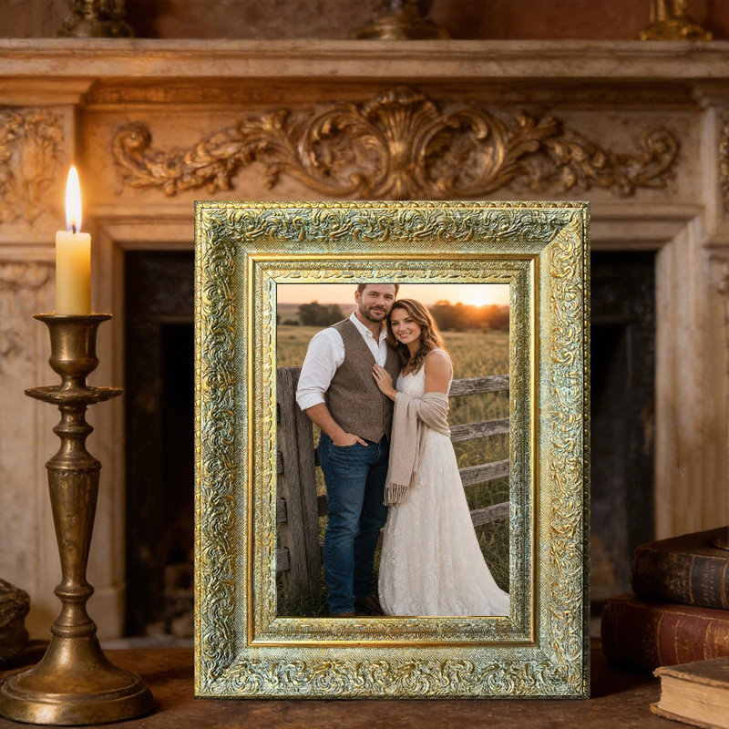 Cadre photo doré antique 1 PC 11 "x 14" avec orientation portrait ou paysage, Or antique, 1, L 11 po x H 14 po
