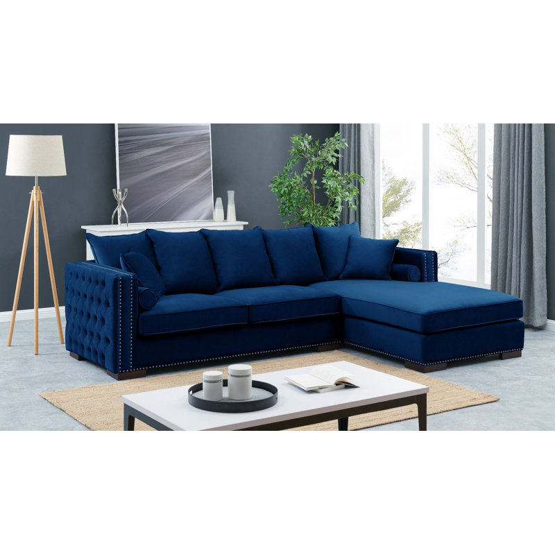 Angelina Corner Sofa, Blue
