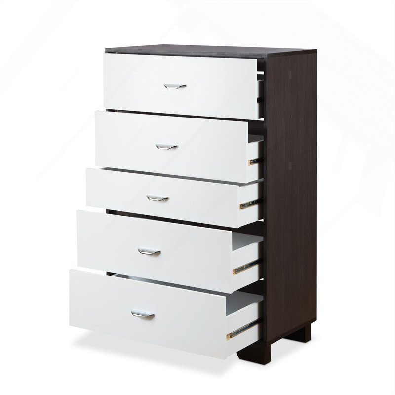 Commode à finition blanche et espresso Eloy