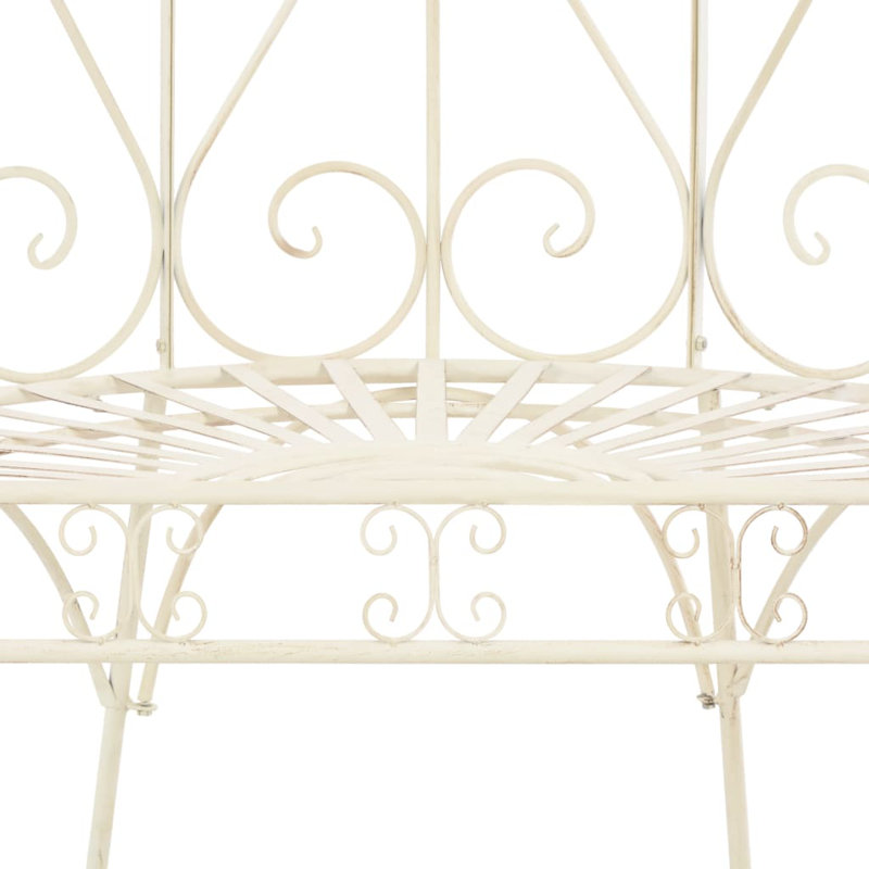 Alpes Iron Garden Bench, White