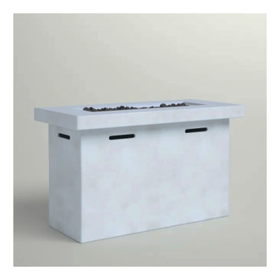 25" H x 42" W Fiber Reinforced Concrete Propane Outdoor Fire Pit Table