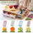 Versatile Bamboo Cutting Board With 4 Containers And Graters - Large Chopping Board With Juice Grooves, Easy-Grip Handles