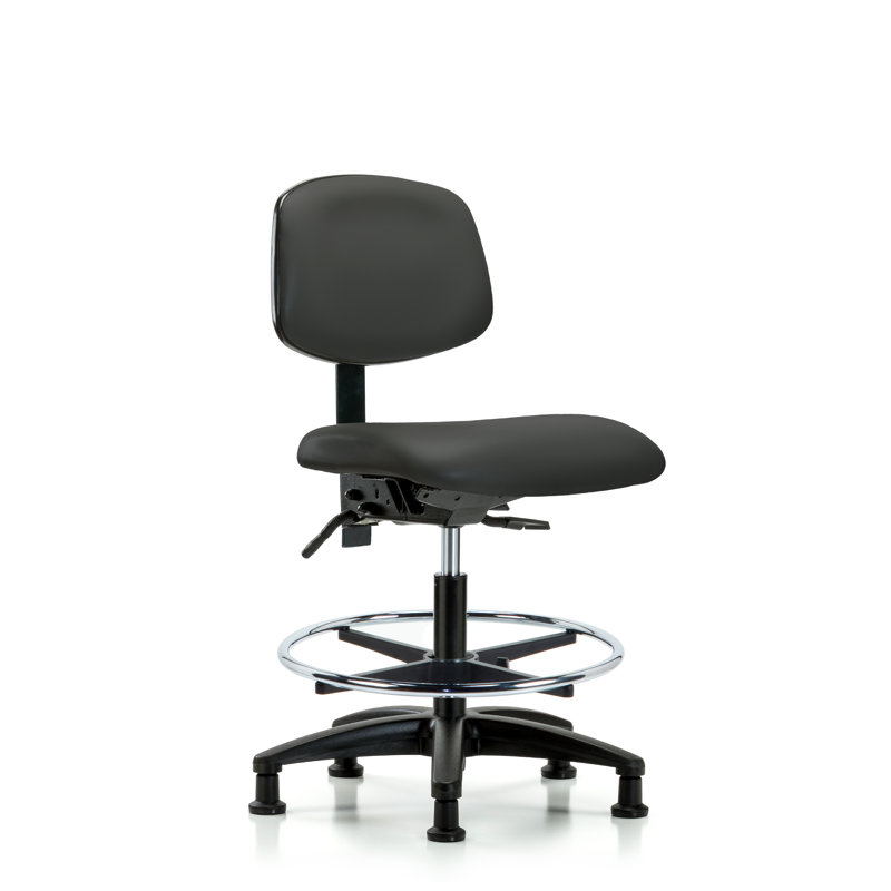 Chaise de dessinateur ergonomique Lucrezia, Anthracite, Patins, Non inclus
