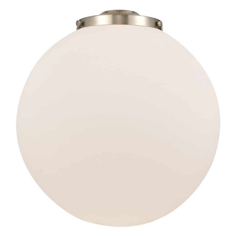 Luminaire suspendu sphère 3 lumières DEL Beacon, Chrome poli, Blanc mat, H 17 po x l 16 po x P 16 po