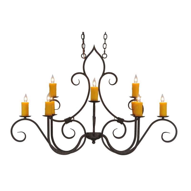 Clifton 10 - Light Chandelier, Coffee Bean