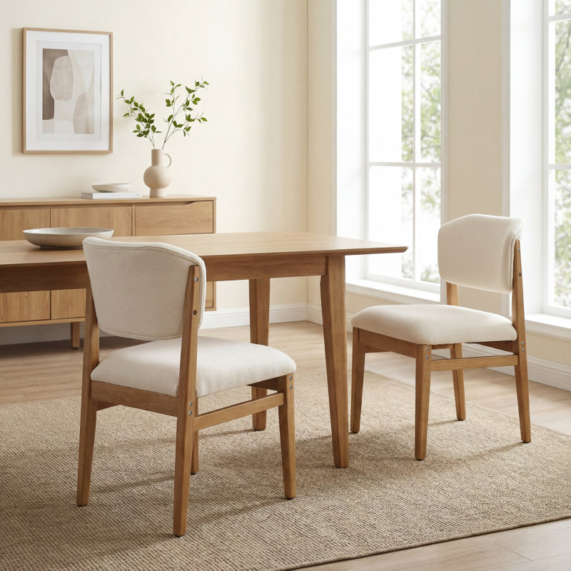 Breathable Dining Chair, Beige, Beige