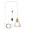 Luminaire suspendu en verre pour îlot de cuisine avec cordon d'alimentation