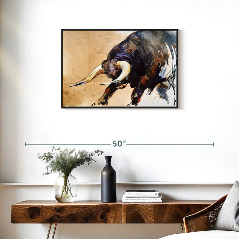 Raging Bull, 21" H x 31" W