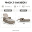 Chaise longue d'extérieur en aluminium Alyeska avec pompe à air, dossier inclinable réglable et coussins Sunbrella / oléfine-1142331922-1201178261
