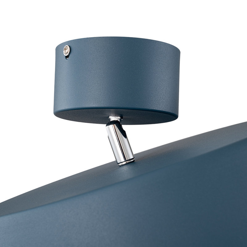 Rolfes 1-Light Round LED Flush Mount Ceiling Light, Blue