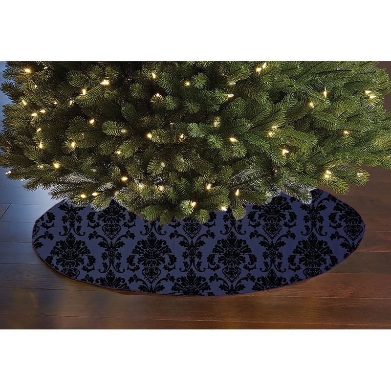 Jupe d'arbre de Noël 58 po Popeline, Marine
