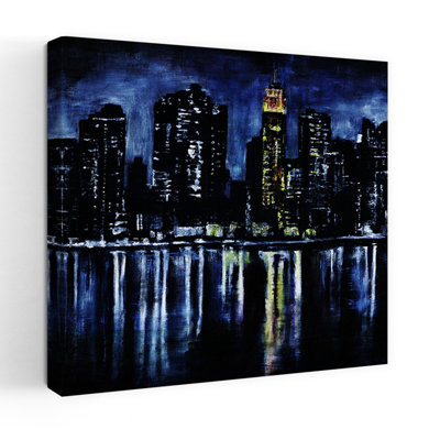 Skyline River Light Abstract Contemporary Architecture City Art