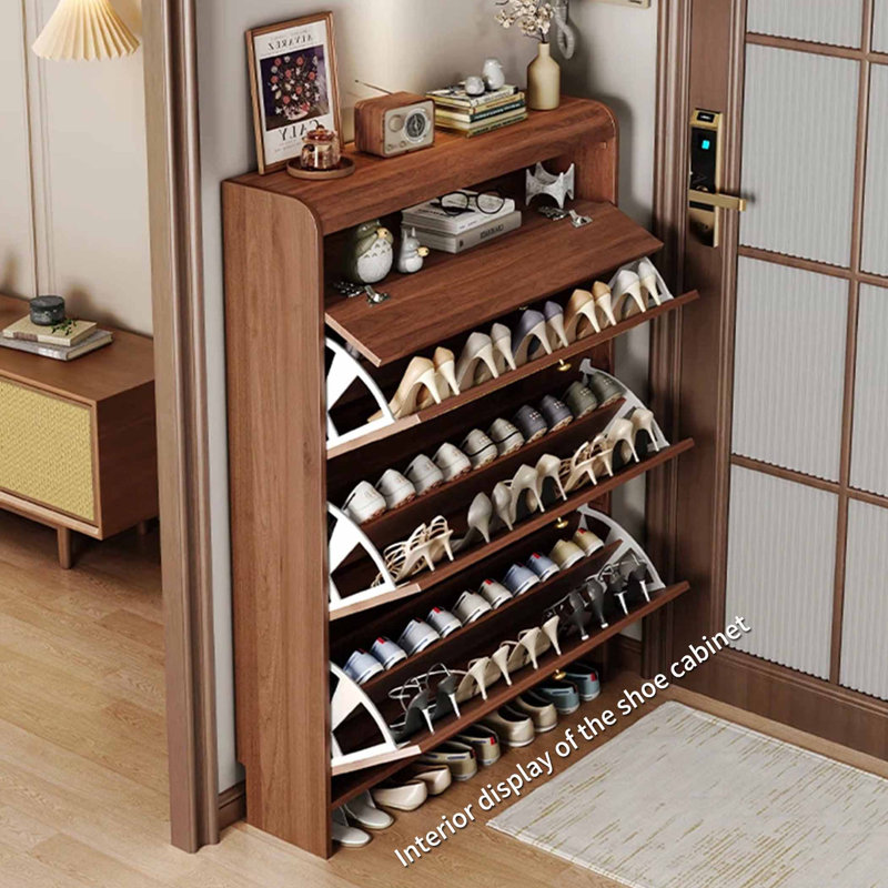 Armoire à chaussures de style italien, H 53,15 po x l 35,43 po x P 9,45 po