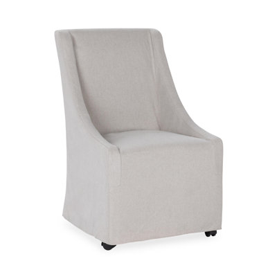 Seneca Upholstered Rolling Dining Chair by Classic Home