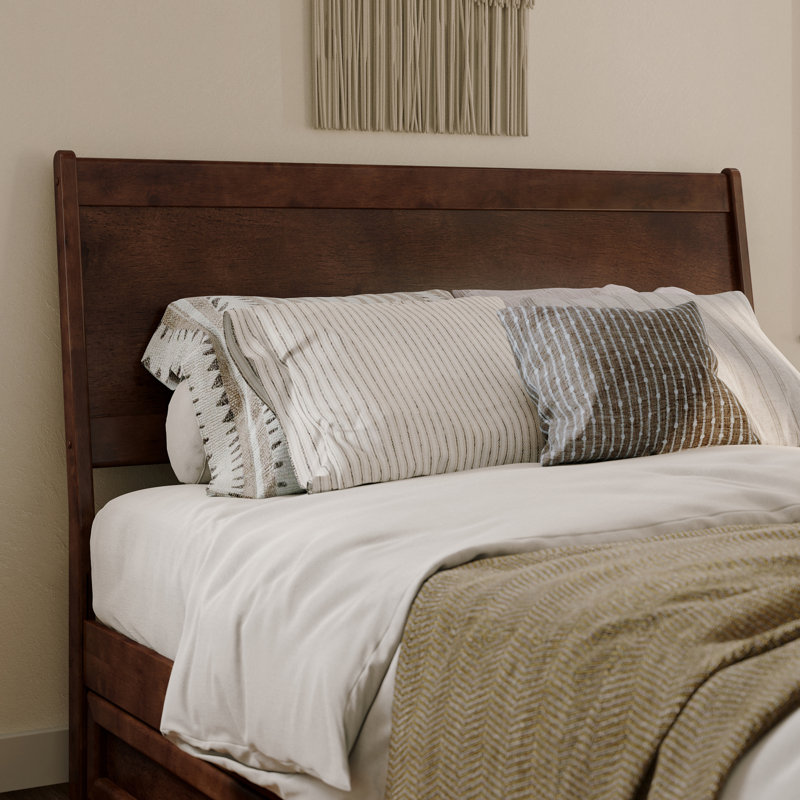 Tête de lit en bois massif Sadiras, Grand, Walnut
