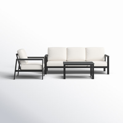 Townsend 3 Piece Sofa Seating Group with Sunbrella Cushions
