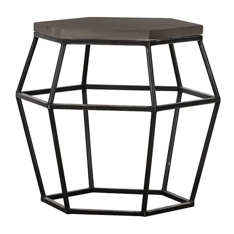 Table de bout en béton et métal Aster