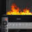 3D Water Vapor Fireplace with Humidifier Electric Fireplaces Realistic Colorful Flame Steam Fireplaces for Home Office Hotel Decoration 650W/1300W Heater 47.24" -1334439898-1334439896