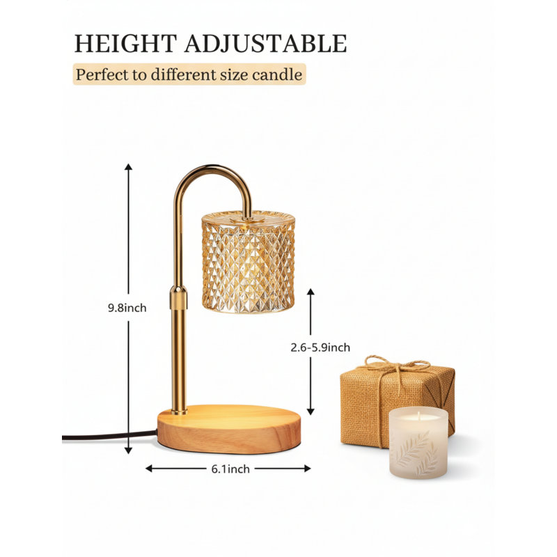 Candle Warmer Lamp With Timer Dimmer Adjustable Height For New Home Decor, Birthday Gifts For Women,Candle Warmer For Women Mom Christmas Mother's Day Gfit