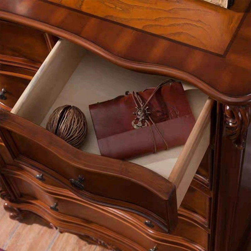 Armoire d'appoint cerisier massif et bois manufacturé