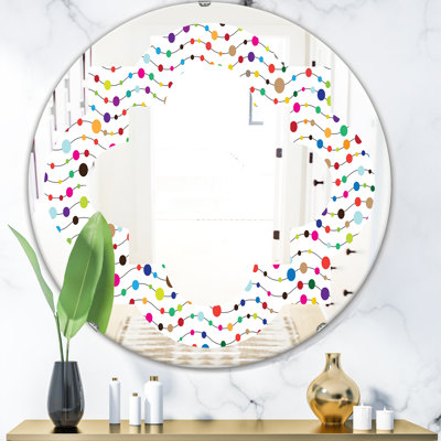 Miroir mural sans cadre quadrilobe