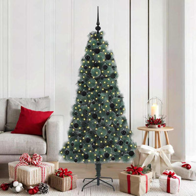 Artificial Pre-lit Christmas Tree with Ball Set