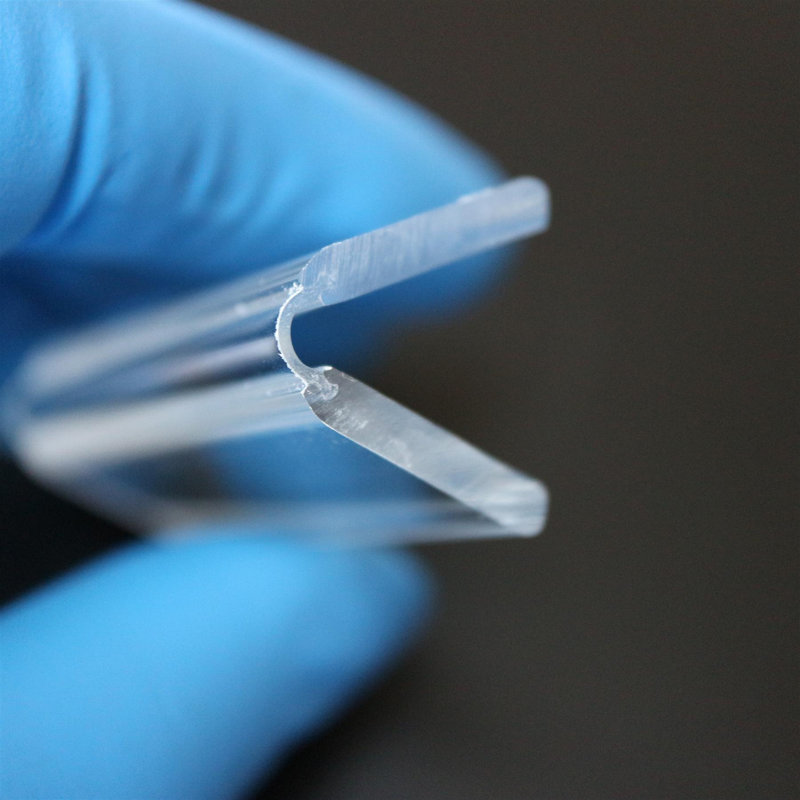 500mm Low Profile Flex hinges, Fexible Living Hinges, Plexiglass, Transparent, Continuous Acrylic Piano Hinges