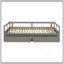 Lit de jour en bois robuste avec lit gigogne et rangement, extensible pour une utilisation polyvalente-2104275681