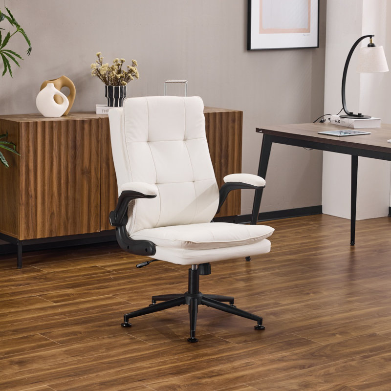 Chaise de bureau pivotante 25,6 po, Blanc