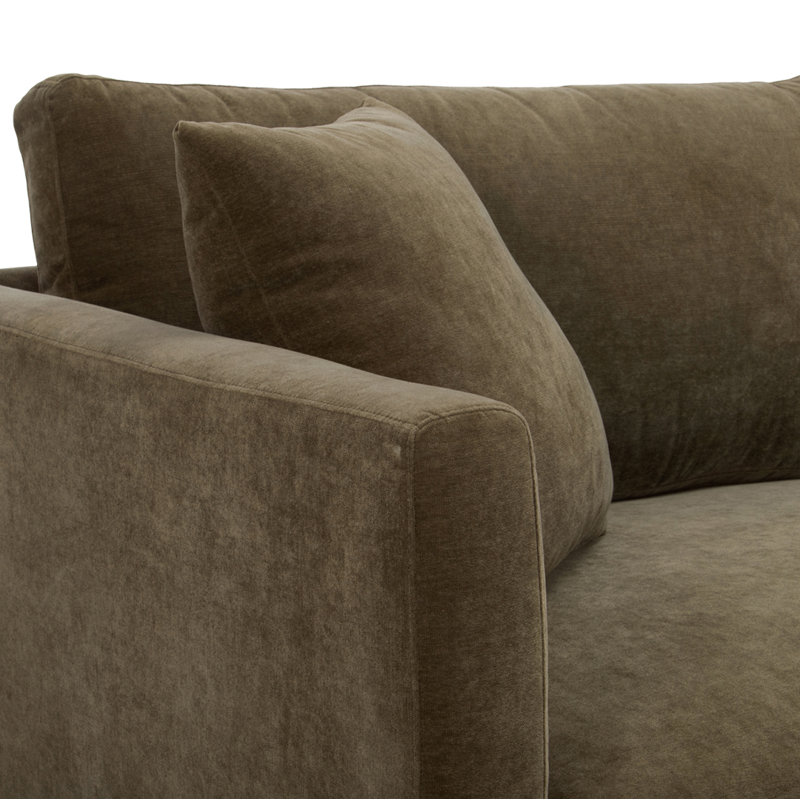 Bryn Upholstered Sectional, Right Hand Facing, Moss Olive Green Performance Chenille