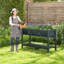 Poly Wood Elevated Planter Box With Legs Storage Shelf Drainage Holes-106901930-106901931