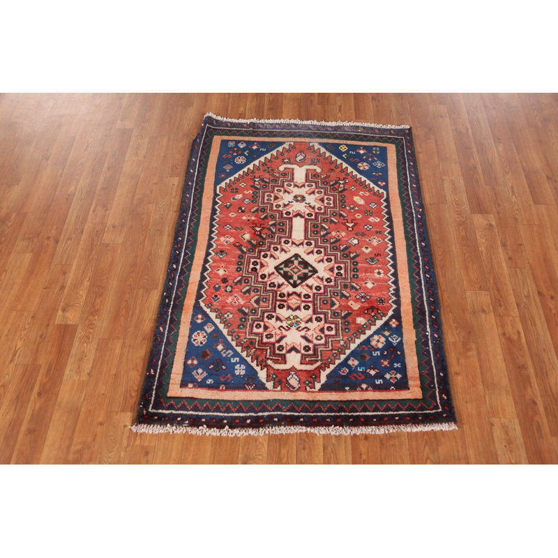 Tapis traditionnel tribal en laine à motif géométrique 3 x 5