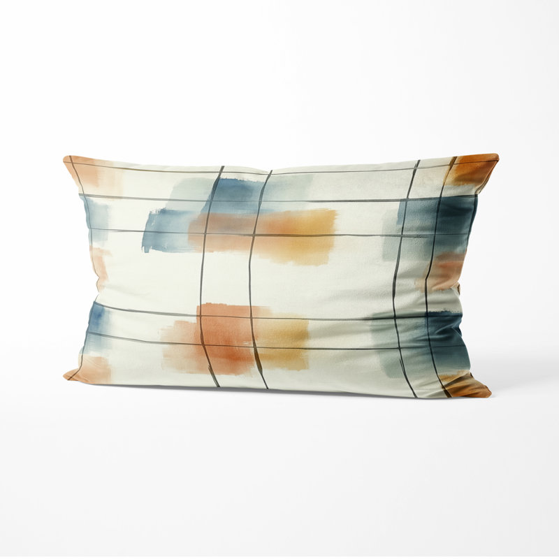 Coussin Plaid, H 12 po x l 20 po