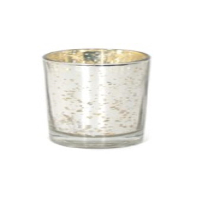 Bougie en pot sans parfum, Argent, H 5 po x l 2,75 po x P 2,5 po