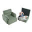 Fauteuil d'appoint rembourré avec repose-pieds avec rangement-1385108749