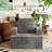 Boneless Single-seater Pure Sponge Compression Sofa With Cup Holders And Throw Pillows-442603621