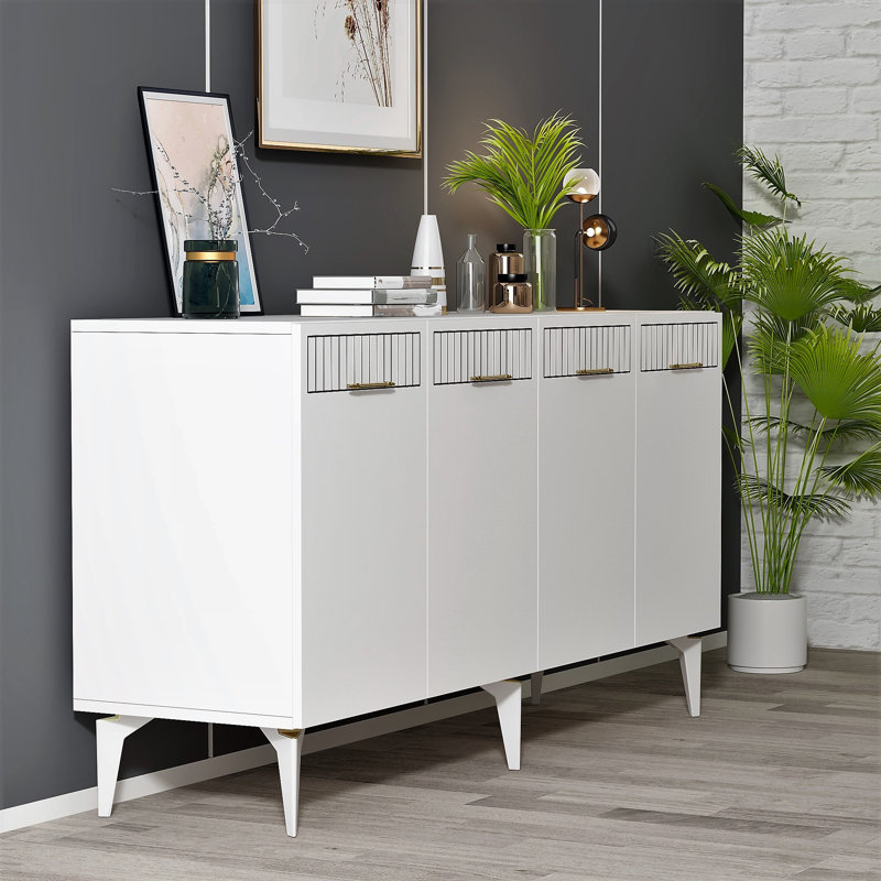 Olivia 80cm Sideboard, White