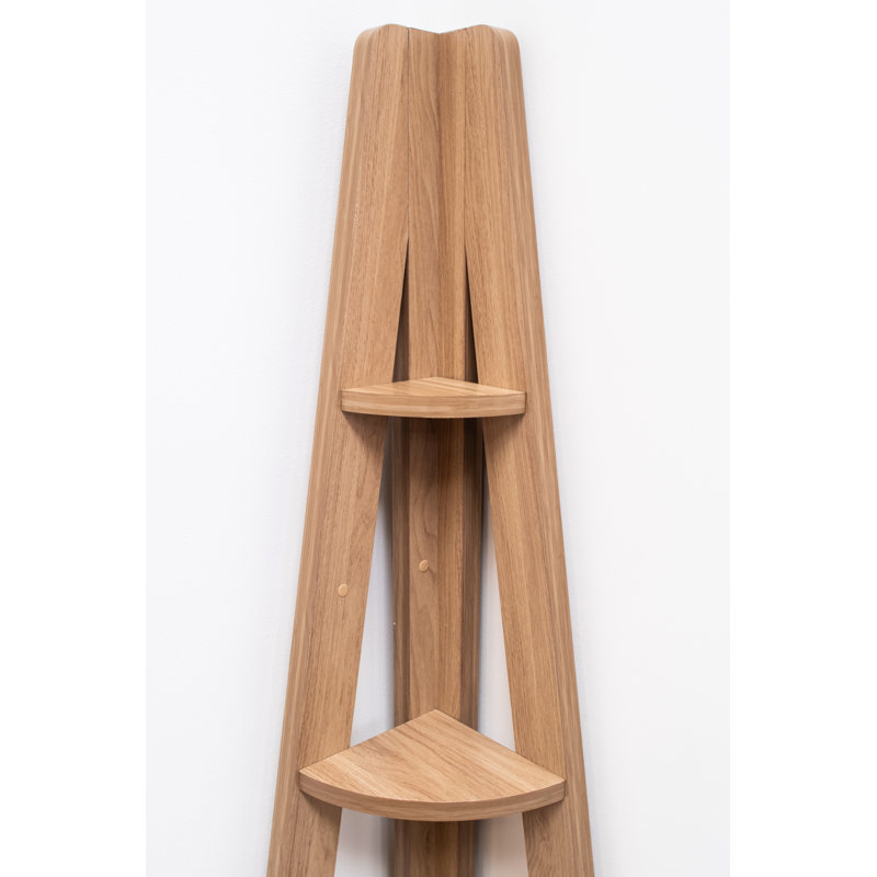 Arelious 175.4cm H x 38.6cm W Corner Bookcase, Oak