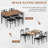Amneh 5-Piece Dining Table Set with 4 Chairs, Modern Kitchen Table and Chairs Set for Dining Room, Small Space Dining Set with Upholstered Seats-490964567