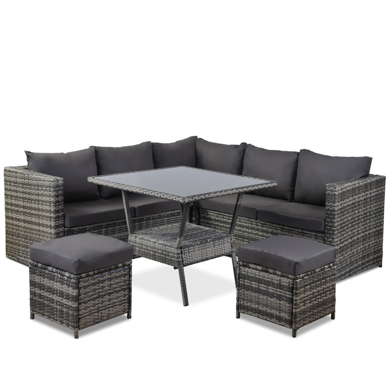 Kamalu 7 Seater Rattan Sofa Set