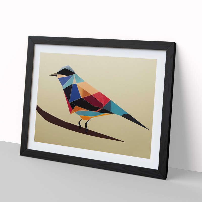 Wild Bird Abstract - Framed Print, Black Framed, 34cm H x 46cm W x 2cm D