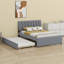 Lit plateforme tapissier avec lit gigogne-1623456792