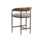 Upholstered Stool with Metal Frame