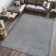 Twyla Classic Solid Low-Pile Machine-Washable Gray Rug