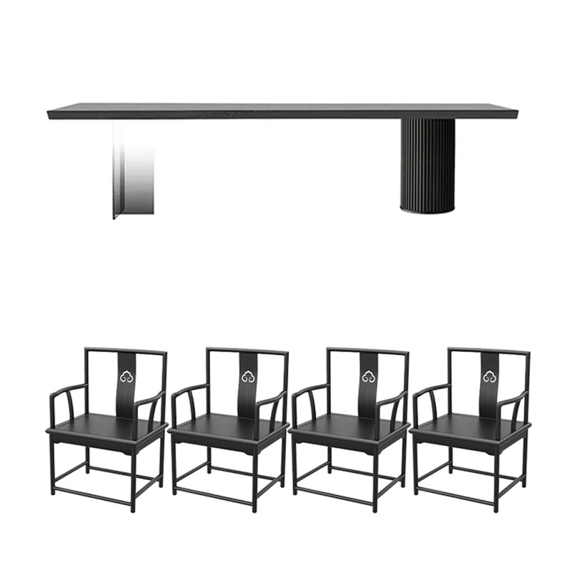 Table de salle à manger en bois de frêne massif, H 29,53 po x L 70,87 po x l 25,59 po