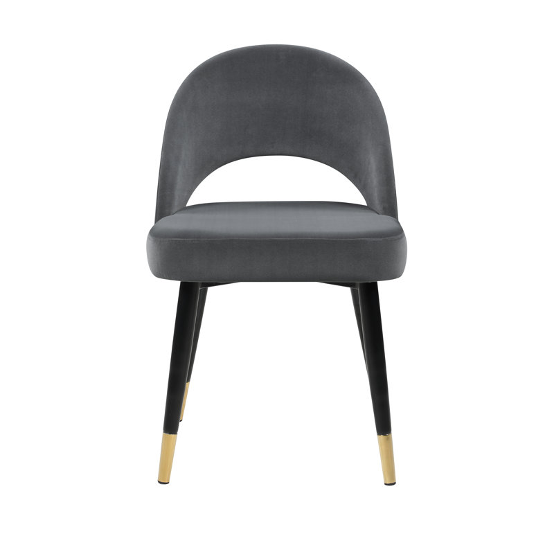 Zagora Arched Back Upholstered Side Chairs Set of 2, Gray