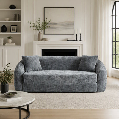 Fauteuil inclinable convertible incurvé de 87 po