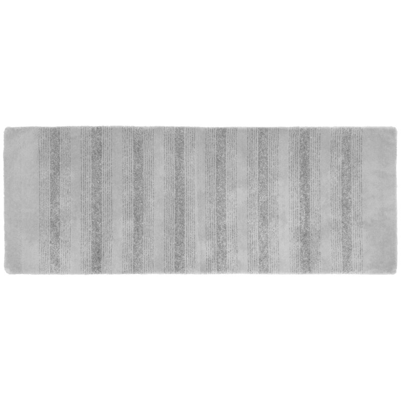 Nylon Bathroom Mat with Non-Slip Appliance Niala, Tapis de couloir 1 pi 10 po x 5 pi, Gris platine