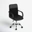  Mid-Back Black Leather Soft and Mesh Swivel Task Office Chair