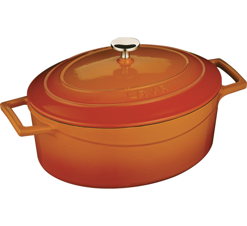 Casserole ovale en fonte Lava Canada, 4,25 pintes, Orange
